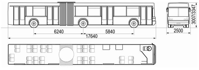 Чертеж автобуса лиаз 5256